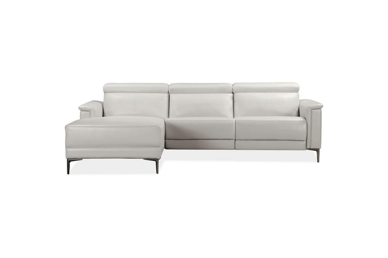 Reclinersofa med hjørne Loft24 Hjørnesofa 3-seters Lund Cream White Vänster - Møbler - Sofaer - Reclinersofaer