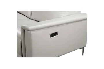 Reclinersofa med hjørne Loft24 Hjørnesofa 3-seters Lund Cream White Vänster - Møbler - Sofaer - Reclinersofaer