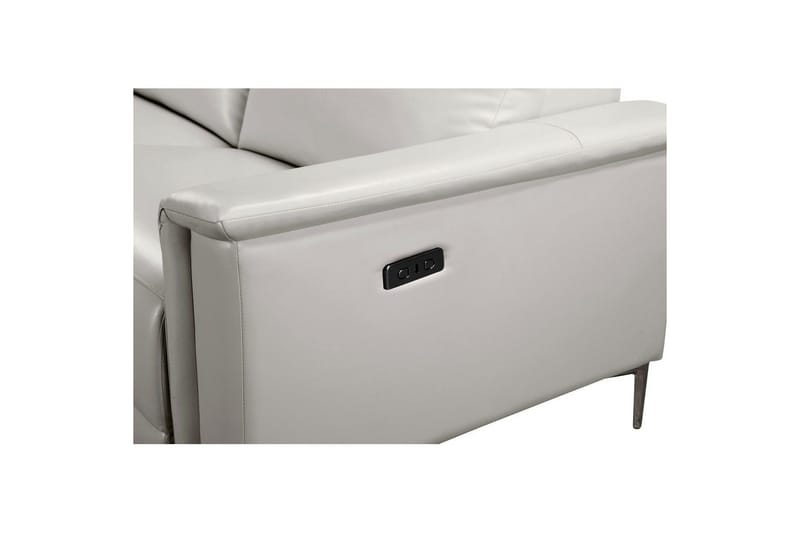 Reclinersofa med hjørne Loft24 Hjørnesofa 3-seters Lund Cream White Vänster - Møbler - Sofaer - Reclinersofaer