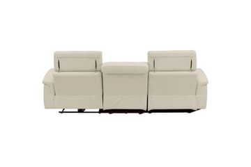 Reclinersofa med hjørne Loft24 Hjørnesofa 3-seters Pareli Vit Vänster - Møbler - Sofaer - Reclinersofaer