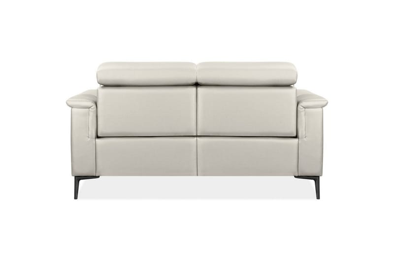 Reclinersofa uten hjørne Loft24 2-seters sofa Lund krem, lær/PU, manuell hvilestol Cream White - Møbler - Sofaer - Reclinersofaer