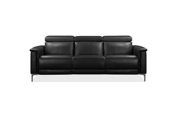 Reclinersofa uten hjørne Loft24 3-seters sofa Lund cognac Antracit - Møbler - Sofaer - Reclinersofaer