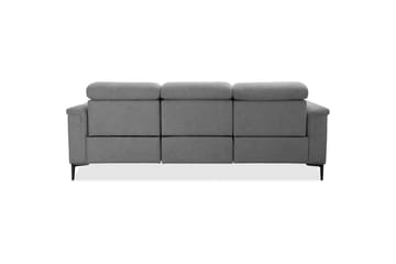 Reclinersofa uten hjørne Loft24 3-seters sofa Lund cognac Ljusgrå - Møbler - Sofaer - Reclinersofaer