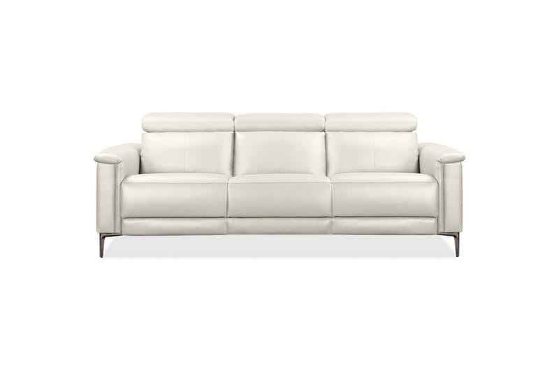 Reclinersofa uten hjørne Loft24 3-seters sofa Lund Cream White - Møbler - Sofaer - Reclinersofaer