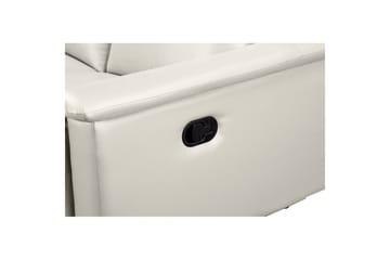 Reclinersofa uten hjørne Loft24 3-seters sofa Lund Cream White - Møbler - Sofaer - Reclinersofaer