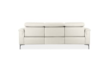 Reclinersofa uten hjørne Loft24 3-seters sofa Lund Cream White - Møbler - Sofaer - Reclinersofaer