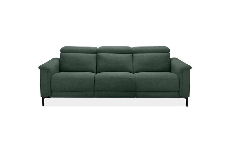 Reclinersofa uten hjørne Loft24 3-seters sofa Lund Dark Green - Møbler - Sofaer - Reclinersofaer