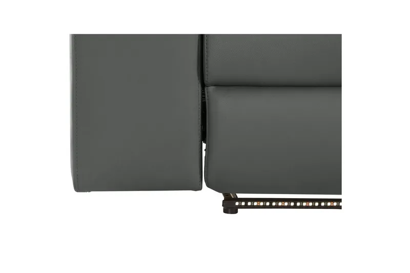 Reclinersofa uten hjørne Loft24 3-seters sofa Rayland Grå - Møbler - Sofaer - Reclinersofaer