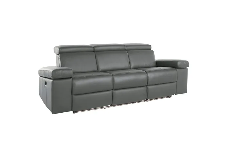 Reclinersofa uten hjørne Loft24 3-seters sofa Rayland Grå