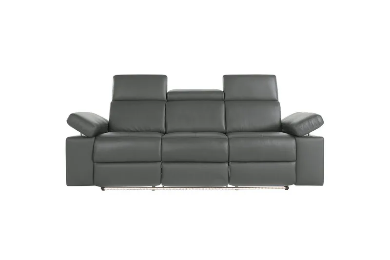 Reclinersofa uten hjørne Loft24 3-seters sofa Rayland Grå - Møbler - Sofaer - Reclinersofaer
