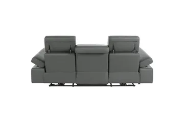 Reclinersofa uten hjørne Loft24 3-seters sofa Rayland Grå - Møbler - Sofaer - Reclinersofaer