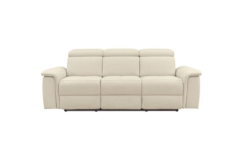 Reclinersofa uten hjørne Loft24 3-seters sofa Rayland Vit - Møbler - Sofaer - Reclinersofaer