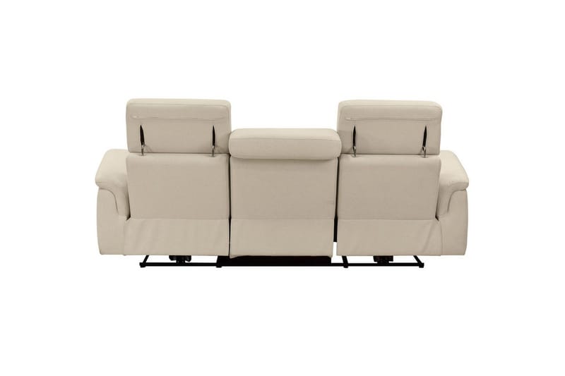 Reclinersofa uten hjørne Loft24 3-seters sofa Rayland Vit - Møbler - Sofaer - Reclinersofaer