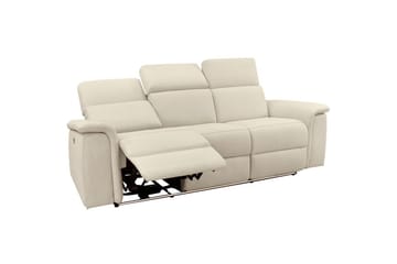 Reclinersofa uten hjørne Loft24 3-seters sofa Rayland Vit - Møbler - Sofaer - Reclinersofaer
