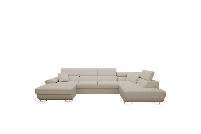 Reginia Sofa med Divan og Sjeselong 4-seter, Beige