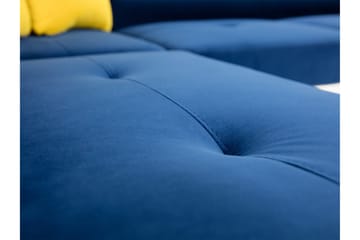 Reginia Sofa med Sjeselong 3-seter - Gul/Lys grå - Møbler - Sofaer - Fløyelssofaer