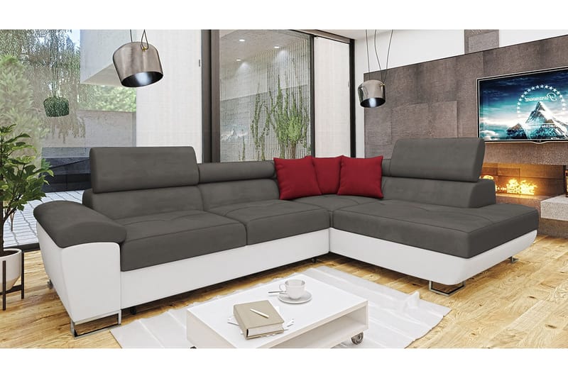 Reginia Sovesofa m. Sjeselong L-formet - Møbler - Sofaer - Fløyelssofaer