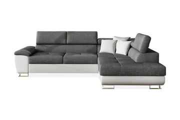 Reginia U-Sovesofa - Hvit / Grå - Møbler - Sofaer - Skinnsofaer
