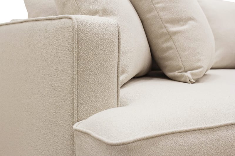Rossita 3-seters Dyp Sofa i Bouclé - Beige - Møbler - Sofaer - 3 seter sofa