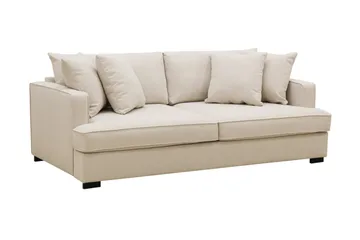 Rossita 3-seters Dyp Sofa i Bouclé - Beige - Møbler - Sofaer - 3 seter sofa