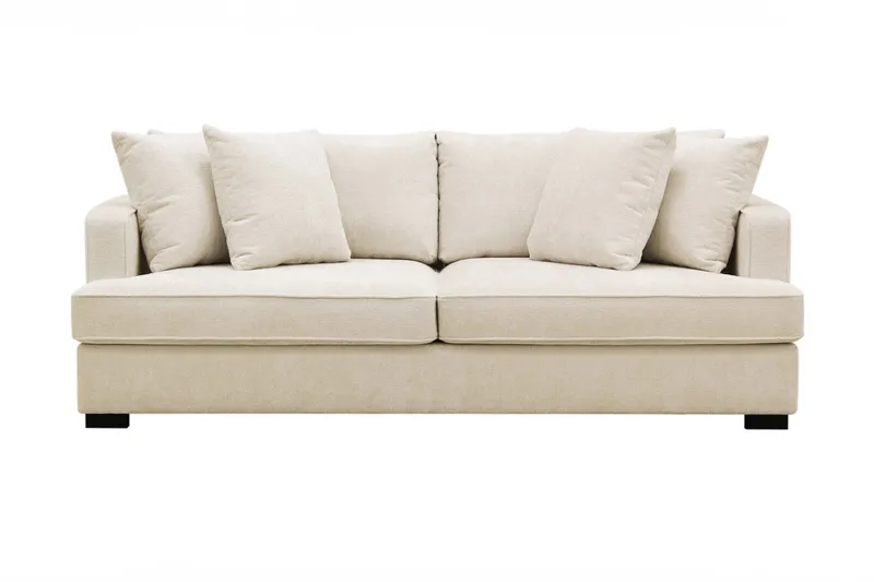 Rossita 3-seters Dyp Sofa i Chenille, Beige