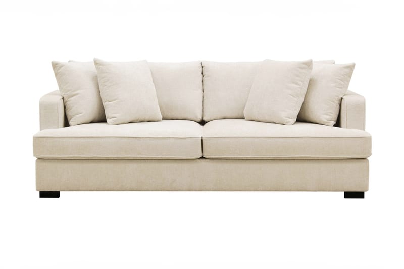 Rossita 3-seters Dyp Sofa i Chenille - Beige - Møbler - Sofaer - 3 seter sofa