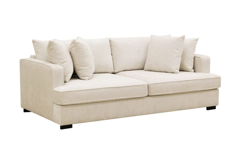 Rossita 3-seters Dyp Sofa i Chenille - Beige - Møbler - Sofaer - 3 seter sofa