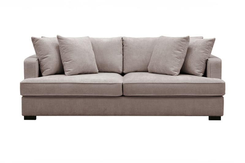 Rossita 3-seters Dyp Sofa i Chenille - Grå / Brun - Møbler - Sofaer - 3 seter sofa
