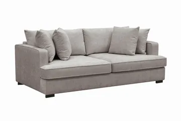 Rossita 3-seters Dyp Sofa i Chenille - Grå / Brun - Møbler - Sofaer - 3 seter sofa