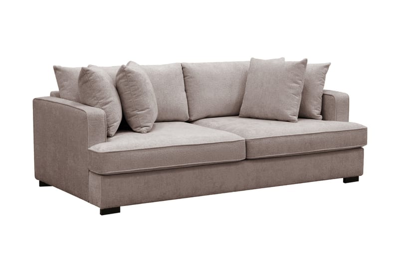 Rossita 3-seters Dyp Sofa i Chenille - Grå / Brun - Møbler - Sofaer - 3 seter sofa