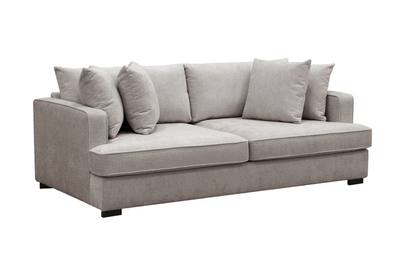 Rossita 3-seters Dyp Sofa i Chenille - Grå / Brun - Møbler - Sofaer - 3 seter sofa