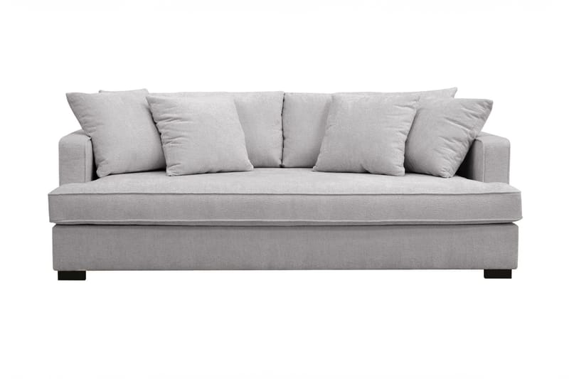 Rossita 3-seters Dyp Sofa i Chenille - Grå - Møbler - Sofaer - 3 seter sofa