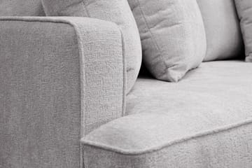 Rossita 3-seters Dyp Sofa i Chenille - Grå - Møbler - Sofaer - 3 seter sofa