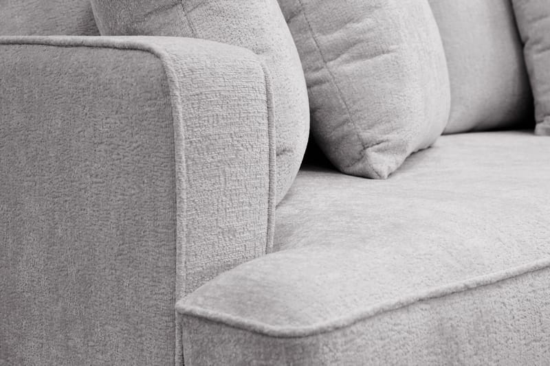 Rossita 3-seters Dyp Sofa i Chenille - Grå - Møbler - Sofaer - 3 seter sofa