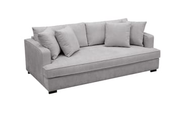Rossita 3-seters Dyp Sofa i Chenille - Grå - Møbler - Sofaer - 3 seter sofa
