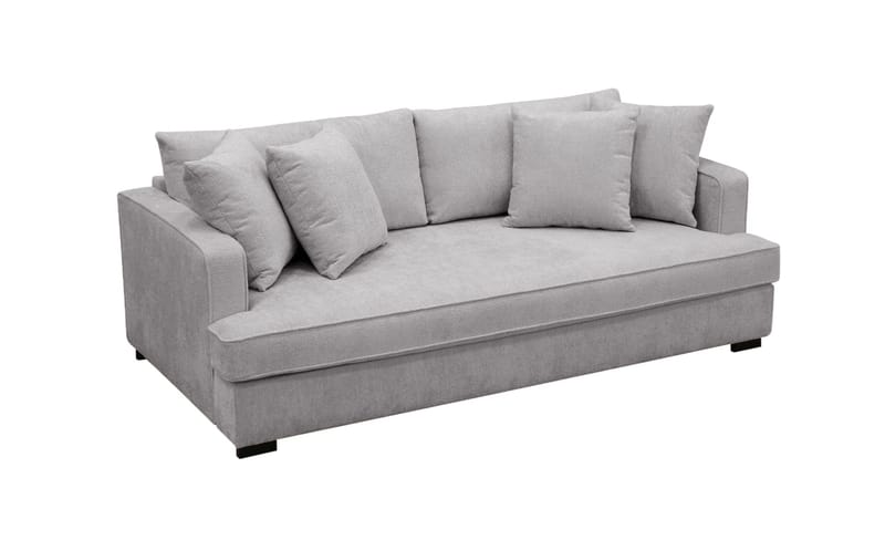 Rossita 3-seters Dyp Sofa i Chenille - Grå - Møbler - Sofaer - 3 seter sofa