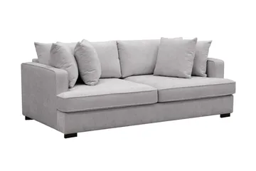 Rossita 3-seters Dyp Sofa i Chenille - Lys Grå - Møbler - Sofaer - 3 seter sofa