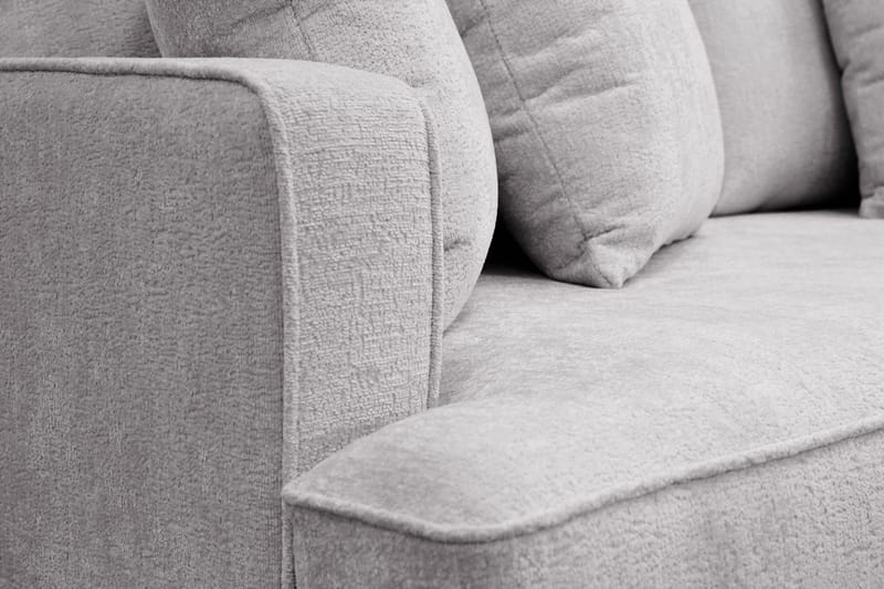 Rossita Dyp 3-seters sofa i chenille - Lys Grå - Møbler - Sofaer - 3 seter sofa