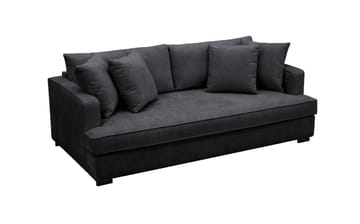 Rossita 3-seters Dyp Sofa i Chenille - Svart - Møbler - Sofaer - 3 seter sofa