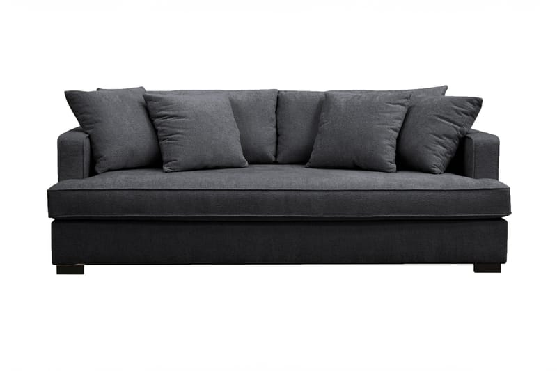 Rossita 3-seters Dyp Sofa i Chenille - Svart - Møbler - Sofaer - 3 seter sofa