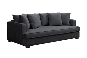 Rossita 3-seters Dyp Sofa i Chenille - Svart - Møbler - Sofaer - 3 seter sofa