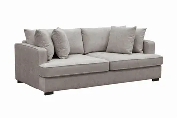 Rossita 3-seters Dyp Sofa i Chenille - Trenza 08, Grå/Brun Chenille - Møbler - Sofaer - 3 seter sofa