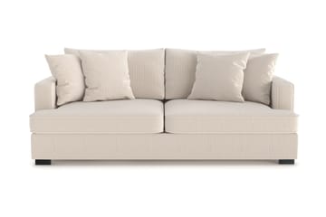 Rossita 3-seters Dyp Sofa i Kordfløyel - Beige - Møbler - Sofaer - 3 seter sofa