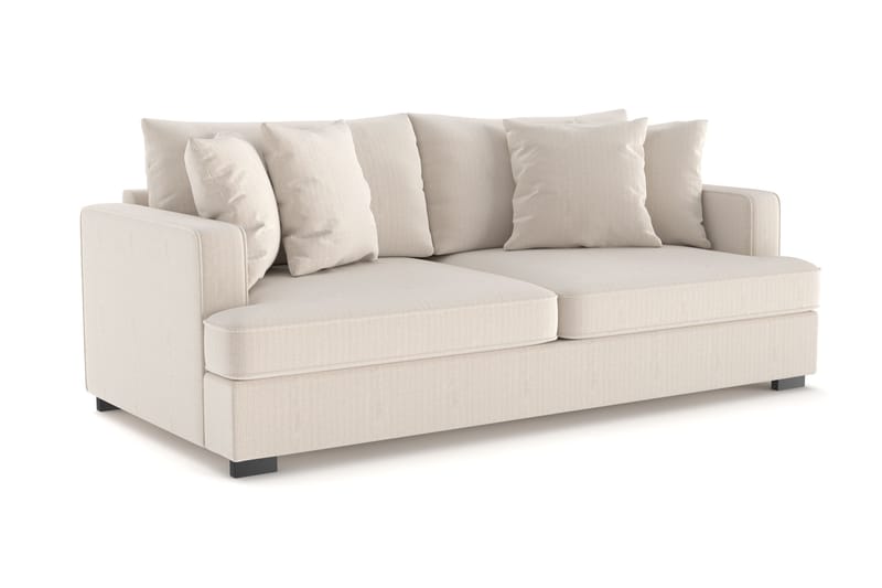 Rossita 3-seters Dyp Sofa i Kordfløyel - Beige - Møbler - Sofaer - 3 seter sofa