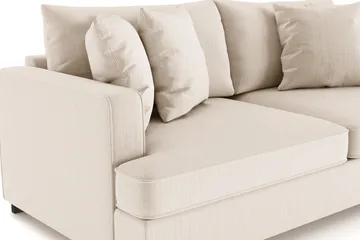 Rossita 3-seters Dyp Sofa i Kordfløyel - Beige - Møbler - Sofaer - 3 seter sofa