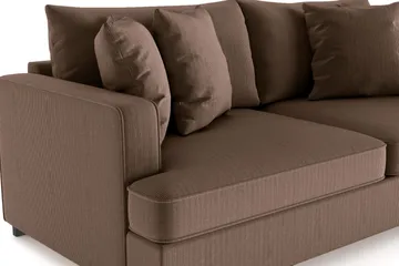 Rossita 3-seters Dyp Sofa i Kordfløyel - Brun - Møbler - Sofaer - 3 seter sofa