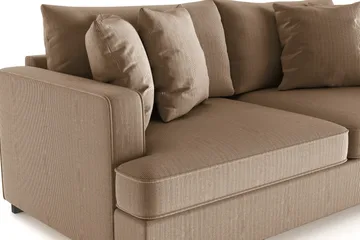 Rossita 3-seters Dyp Sofa i Kordfløyel - Brun - Møbler - Sofaer - 3 seter sofa