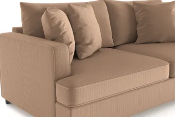 Rossita 3-seters Dyp Sofa i Kordfløyel - Brun - Møbler - Sofaer - 3 seter sofa