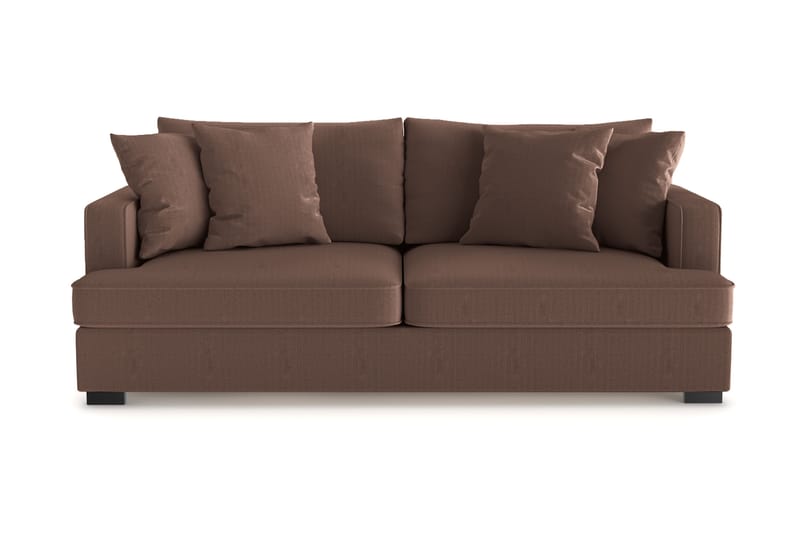 Rossita 3-seters Dyp Sofa i Kordfløyel - Brun - Møbler - Sofaer - 3 seter sofa