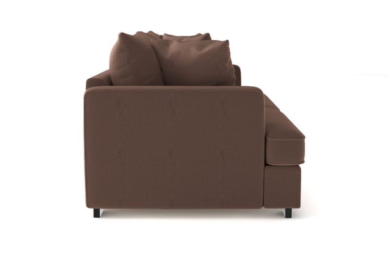 Rossita 3-seters Dyp Sofa i Kordfløyel - Brun - Møbler - Sofaer - 3 seter sofa